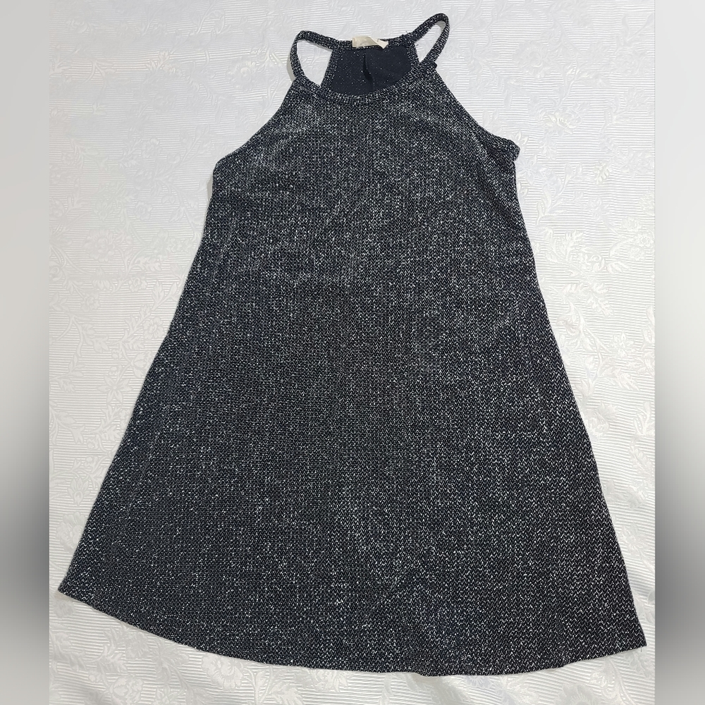 PINC Black Shimmer Knit Spaghetti Dress